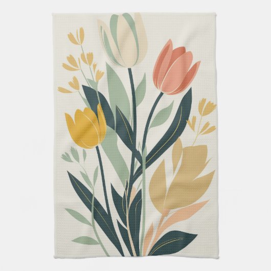 Linge De Cuisine Thème de la nature tulipe (Vertical)