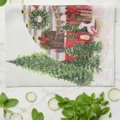 Linge De Cuisine Thème extérieur du camping de Noël Trailer (Plié)