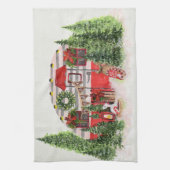 Linge De Cuisine Thème extérieur du camping de Noël Trailer (Vertical)