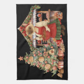 Linge De Cuisine Thème Noël de chat dans la boulangerie (Vertical)