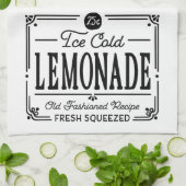 Linge De Cuisine Thème Rétro Citron Frais (Plié)