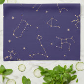 Linge De Cuisine Thème Solareclipse étoile d'or céleste (Plié)