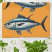 Linge De Cuisine Thon Poisson Thé Orange (Plié)