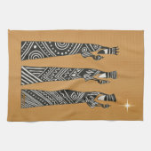 Linge De Cuisine Three Wise Men Black & White Christmas Nativity (Horizontal)