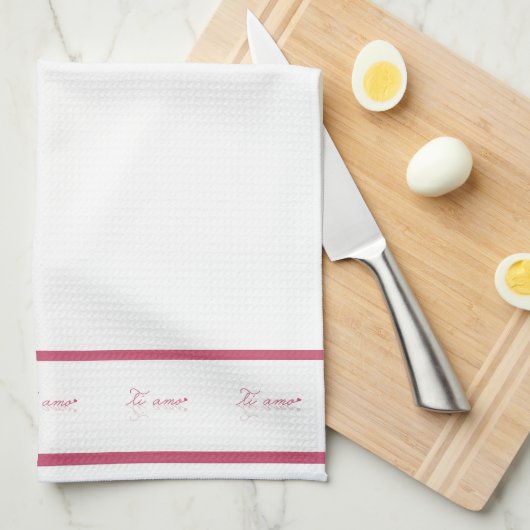 Linge De Cuisine Ti amo (Quart Plié)