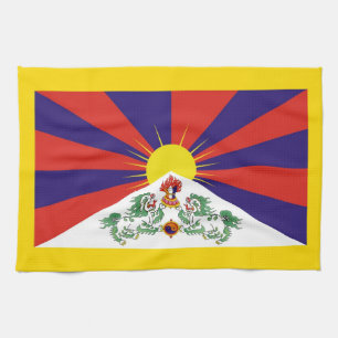 Linge De Cuisine Tibet, Lions des neiges, drapeau tibétain - L'Him