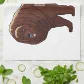 Linge De Cuisine Tibetan Mastiff dog cartoon illustration  (Plié)