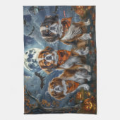 Linge De Cuisine Tibetan Spaniel Halloween Épouvantable (Vertical)