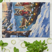 Linge De Cuisine Tibetan Terrier Christmas Boat Holiday (Plié)