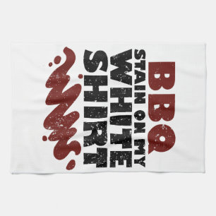 Linge De Cuisine Tige barbecue sur mon blanc