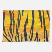 Linge De Cuisine Tiger noir et orange (Horizontal)