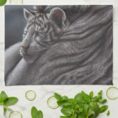 Linge De Cuisine Tigre blanc (Plié)