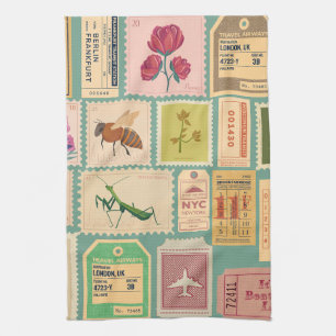 Linge De Cuisine Timbres modernes du milieu du siècle et cenima tic