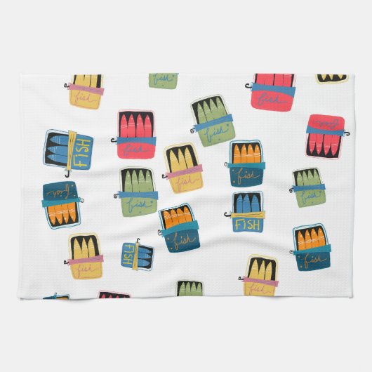 Linge De Cuisine Tinned Fish Kitchen Towel (Horizontal)