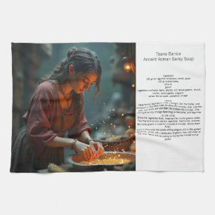 Linge De Cuisine Tisana Barrica Ancienne Soupe d'orge Romaine Servi