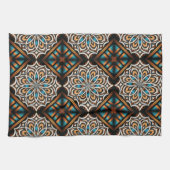 Linge De Cuisine Tissage Mandala de Fleurs (Horizontal)
