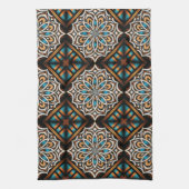 Linge De Cuisine Tissage Mandala de Fleurs (Vertical)