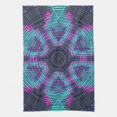 Linge De Cuisine Tisser Mandala bleu rose et violet (Vertical)