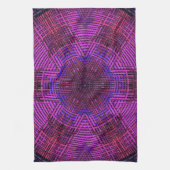 Linge De Cuisine Tisser Mandala rose violet et bleu (Vertical)