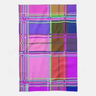 Linge De Cuisine Tissu à carreaux rose motif Madras