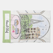 Linge De Cuisine Tissu artistique Paris tour Eiffel Chef français C (Horizontal)