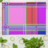 Linge De Cuisine Tissu Couleurs Carrés (Plié)