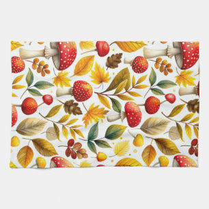 Linge De Cuisine Tissu de cuisine à l'aquarelle Champignon esthétiq