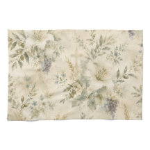 Tissu de cuisine floral héritage - Botanique aquar