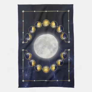 Linge De Cuisine Tissu de cuisine Lune pour un mois