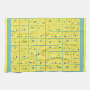 Linge De Cuisine Tissu de cuisine Oiseaux fantaisie baisers Vols an