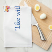 Linge De Cuisine Tissu de Hillary - essuyez votre serveur ! (Quart Plié)