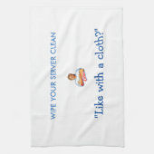 Linge De Cuisine Tissu de Hillary - essuyez votre serveur ! (Vertical)