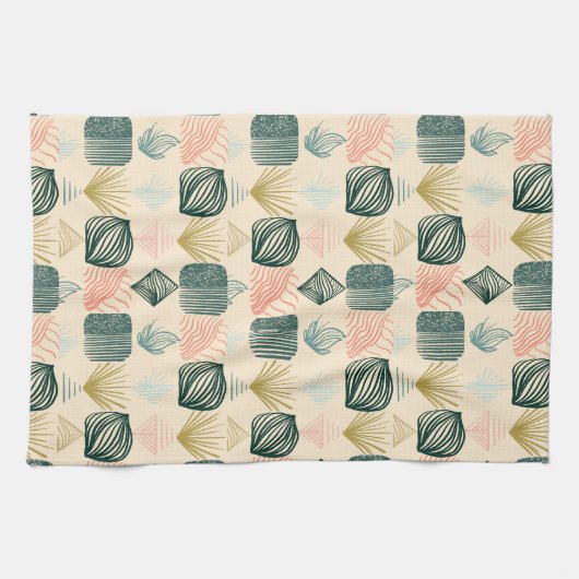 Linge De Cuisine Tissu de moisissure tribale des Caraïbes gras : cr (Horizontal)