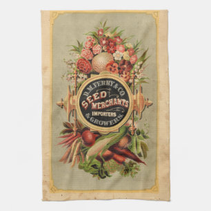 Linge De Cuisine Tissu de thé Catalogue de graines anciennes DM Fer