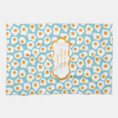 Linge De Cuisine Tissu de vaisselle à motif d'œufs joyeux | Monogra (Horizontal)