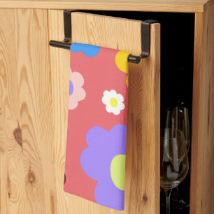 Linge De Cuisine Tissu de vaisselle floral rétro de printemps