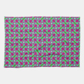 Linge De Cuisine Tissu JustPatterns ColorMix Rose Vert (Horizontal)