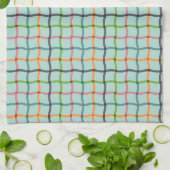 Linge De Cuisine Tissu sarcelle coloré (Plié)