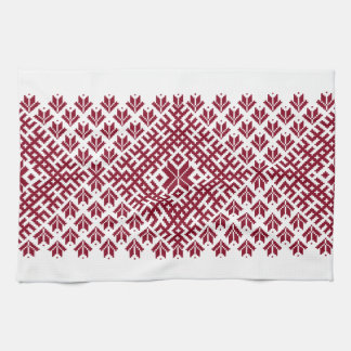 Linge De Cuisine Tissu traditionnel motif continu letton
