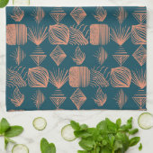 Linge De Cuisine Tissu Tribal Gras des Caraïbes : Turquoise, Jeu de (Plié)