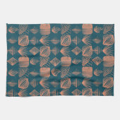 Linge De Cuisine Tissu Tribal Gras des Caraïbes : Turquoise, Jeu de (Horizontal)