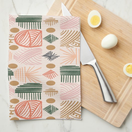 Linge De Cuisine Tissus de moisissure tribaux des Caraïbes : Boho v (Quart Plié)