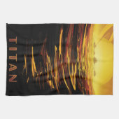 Linge De Cuisine Titan la plus grande lune de la planète Saturne (Horizontal)