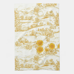 Linge De Cuisine Toile de cottage ensoleillée campagne Cottagecore