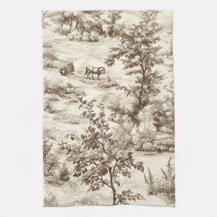 Linge De Cuisine Toile de ferme Citrouille Récolte Campagne