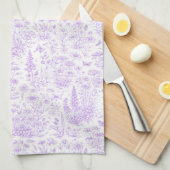 Linge De Cuisine Toile de lavande (Quart Plié)