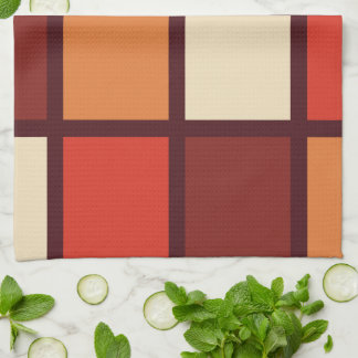 Linge De Cuisine Toit de cuisine Retro Color Block Grid