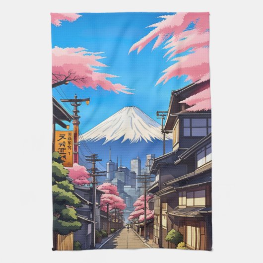Linge De Cuisine Tokyo Mt Fuji (Vertical)