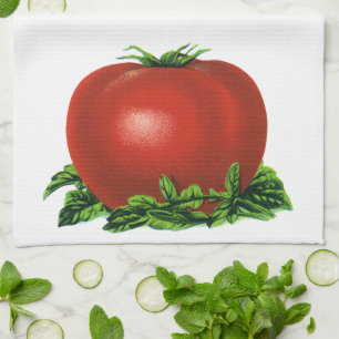 Linge De Cuisine Tomate Rouge Mûr Vintage, Légumes et Fruits