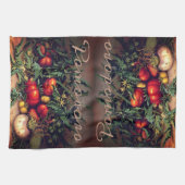 Linge De Cuisine Tomates botaniques de Pomodoro personnalisées (Horizontal)